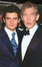 Orlando Bloom and Ian McKellen arriving at BAFTA awards.  Sir Ians wardrobe by <a href=http://www.johnvarvatos.com target =_blank>John Varvatos</a>.
