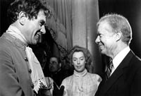 Ian McKellen, Tim Curry, US President Jimmy Carter, The National Theater, Washington, DC, November 1980