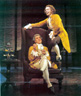 Salieri (Ian McKellen) and Mozart (Tim Curry)