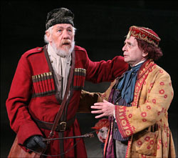 King Lear (Ian McKellen) and his Fool (Sylvester McCoy), Photo by Sara Krulwich/The New York Times