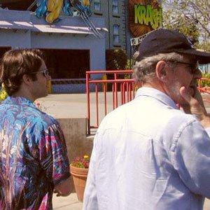 James Marsden (Cyclops), Wolverine, and Ian McKellen (Magneto) at Universal Studios Los Angeles