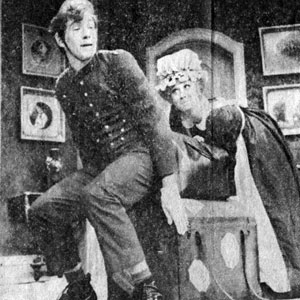 1972, RULING THE ROOST: Ian McKellen (page boy) and Felicity Kendal (hotel maid)  