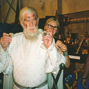 Gandalf the White disrobing, fresh from battle
