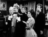 Episode 12, The Unmasking of Heep: Mr Dill (George Benson), Twaddles, Betsey Trotwood (Flora Robinson), Agnes, David (Ian McKellen)