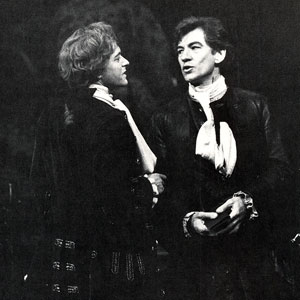 Javier (Michael Pennington) and Pierre (Ian McKellen)