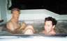 Ian McKellen and Alan Cumming in the hot tub, Point Grey Road, Vancouver