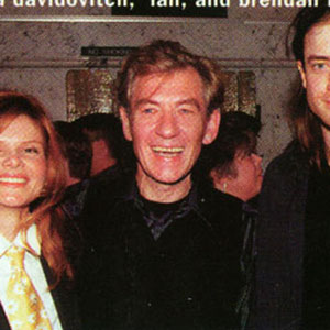 Birthday party backstage: Lolita Davidovich, Ian McKellen, Brendan Fraser