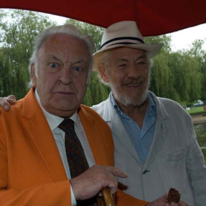 With Sir Donald Sinden, Stratford, April 2007