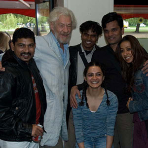 With cast members from A Midsummer Nights Dream, Stratford, April 2007