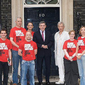 Members of Stonewall meet UK Prime Minister Gordon Brown at 10 Downing Street, Gay Pride, 5 July 2008