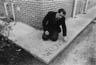 His adventures over, Walter (Ian McKellen) immortalises his name in the fresh concrete path round his hospital quarters.