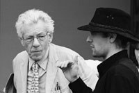 Ian McKellen (Murray) and director Peter Hinton, pilot for THE ACADEMY