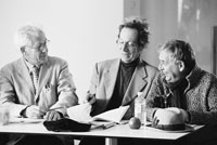 Ian  McKellen (Murray), Jonathan Hyde (Jerry Heidsick), Sylvester McCoy (Felix Simple), pilot for THE ACADEMY