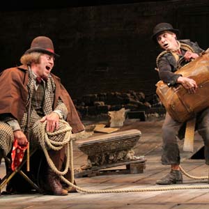 Pozzo (Shuler Hensley) and Lucky (Billy Crudup) in Waiting for Godot