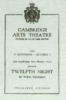 Twelfth Night Programme Cambridge