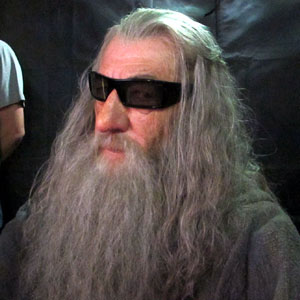 3D glasses on the set of THE HOBBIT